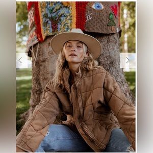 *NWT TOASTED COCONUT FREE PEOPLE DOLMAN QUILTED KNIT JACKET